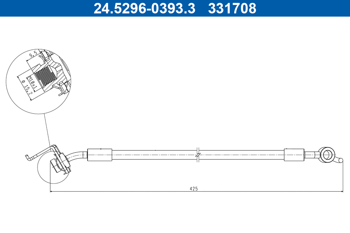 ATE 24.5296-0393.3 Bremsschlauch