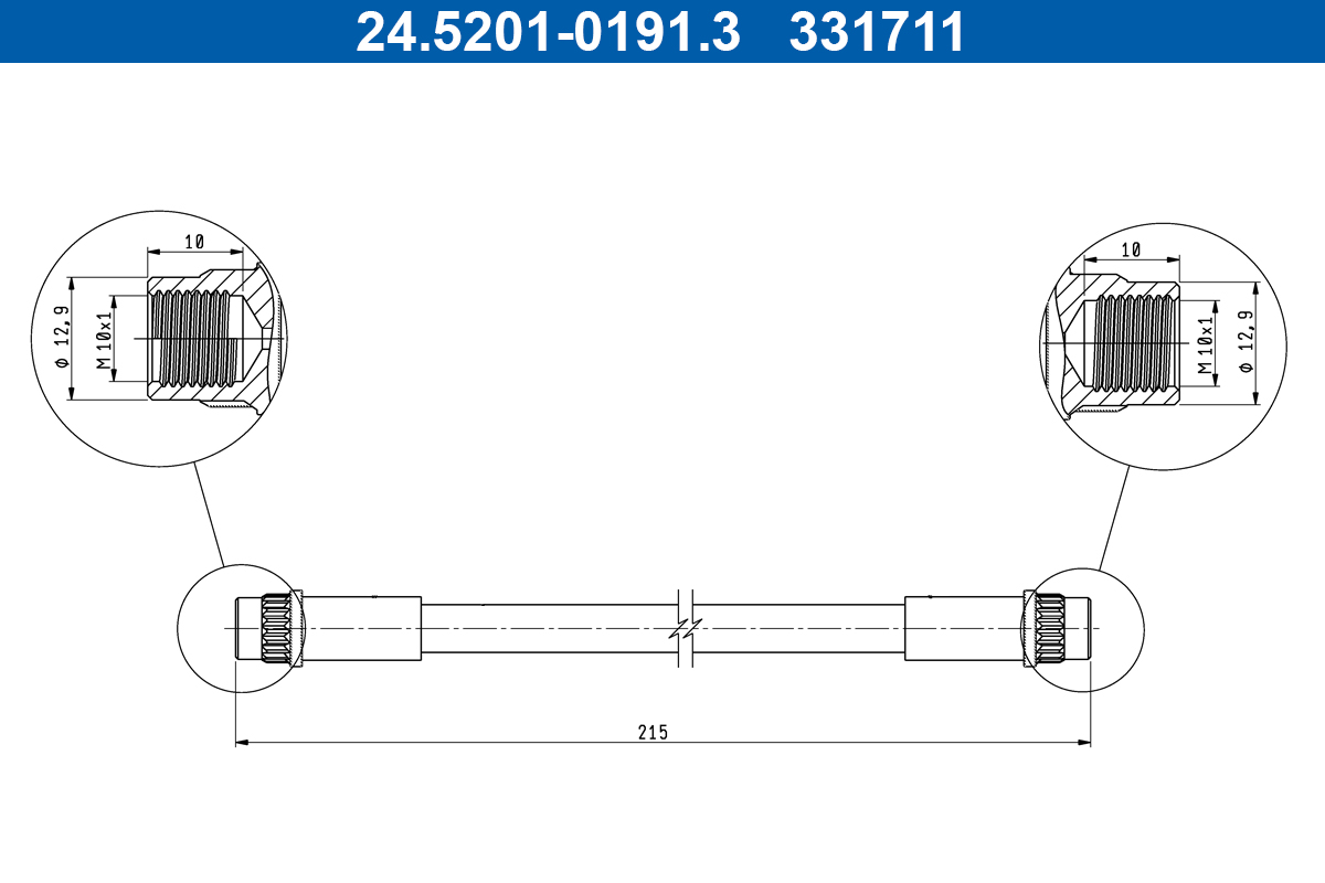 ATE 24.5201-0191.3 Bremsschlauch
