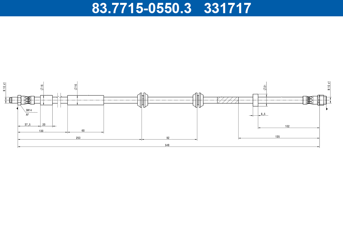 ATE 83.7715-0550.3 Bremsschlauch