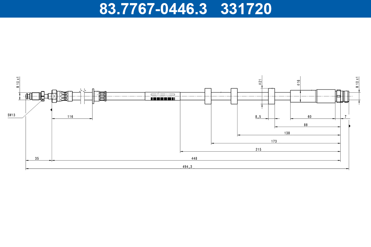 ATE 83.7767-0446.3 Bremsschlauch
