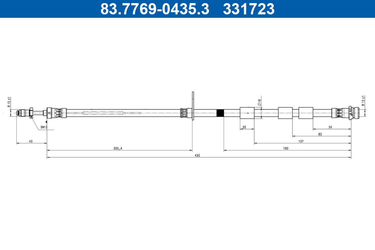 ATE 83.7769-0435.3 Brake Hose