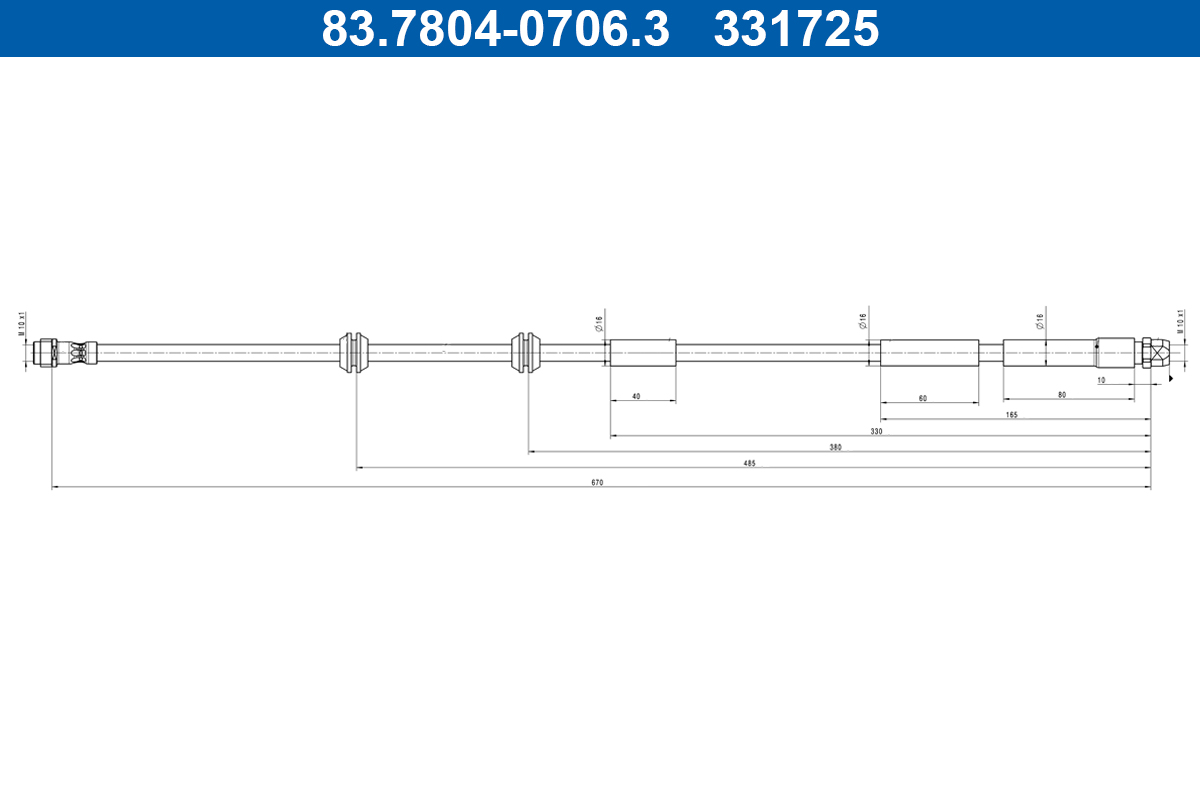 ATE 83.7804-0706.3 Bremsschlauch