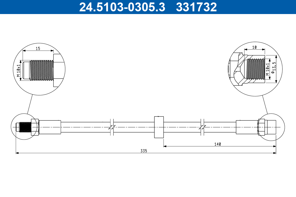 ATE 24.5103-0305.3 Bremsschlauch