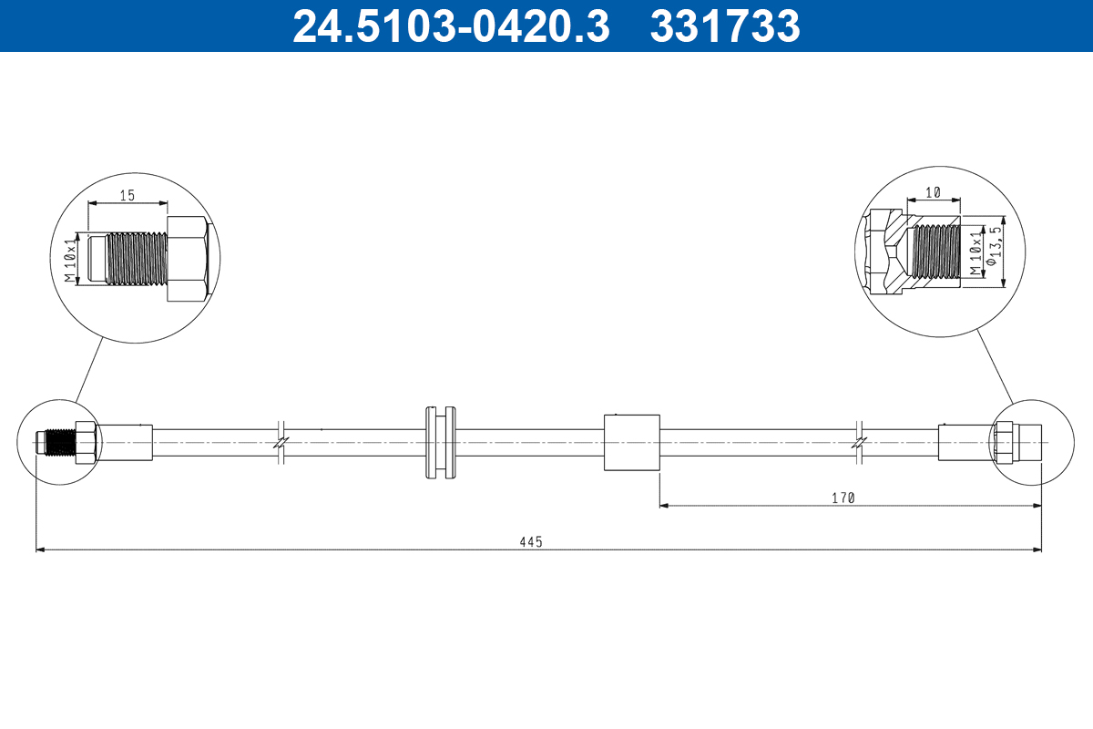 ATE 24.5103-0420.3 Bremsschlauch