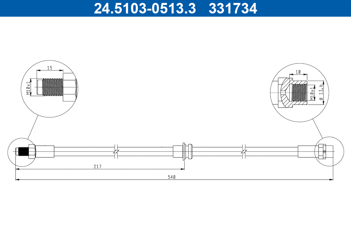 ATE 24.5103-0513.3 Bremsschlauch