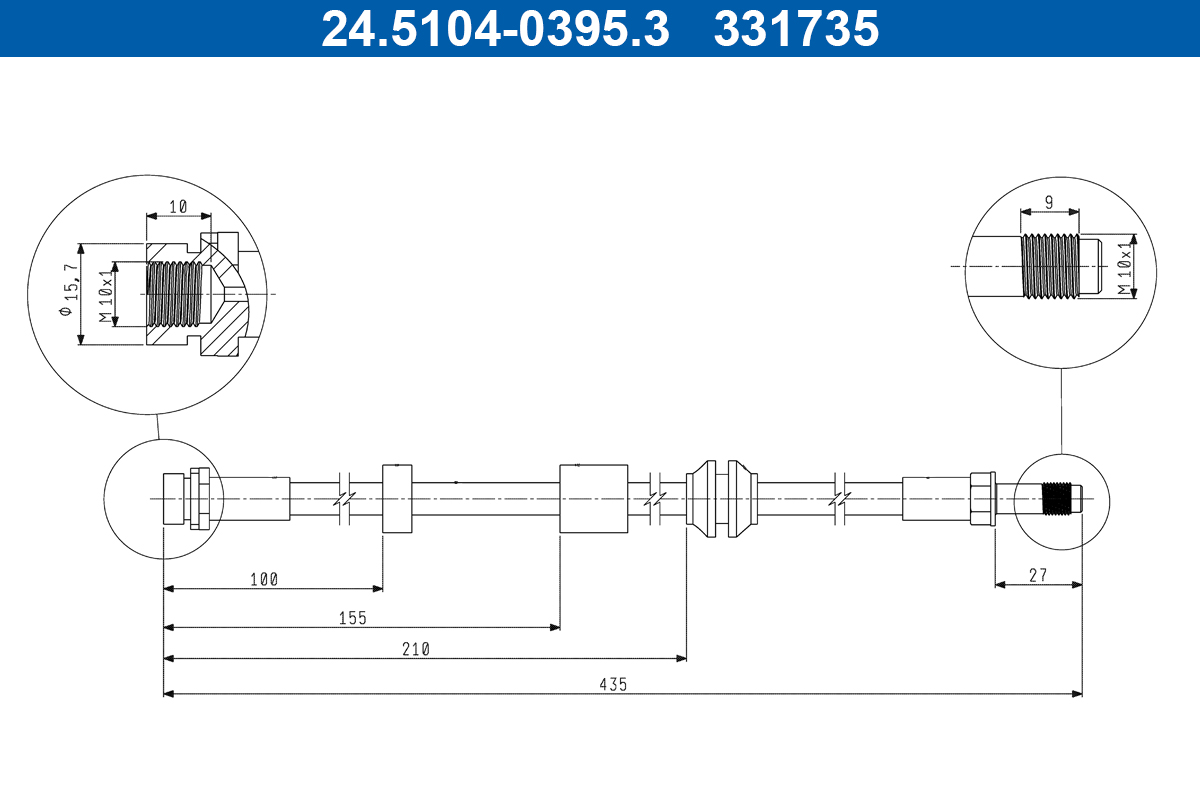 ATE 24.5104-0395.3 Bremsschlauch