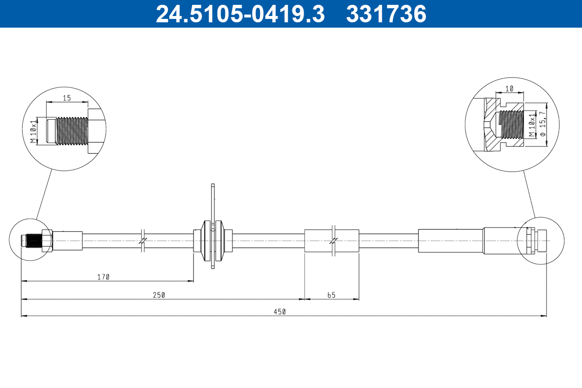 ATE 24.5105-0419.3 Bremsschlauch