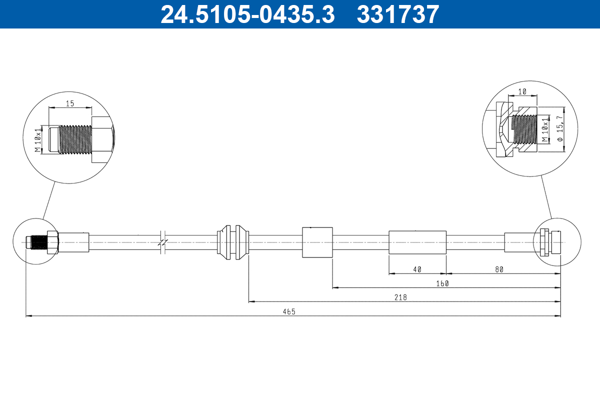 ATE 24.5105-0435.3 Bremsschlauch