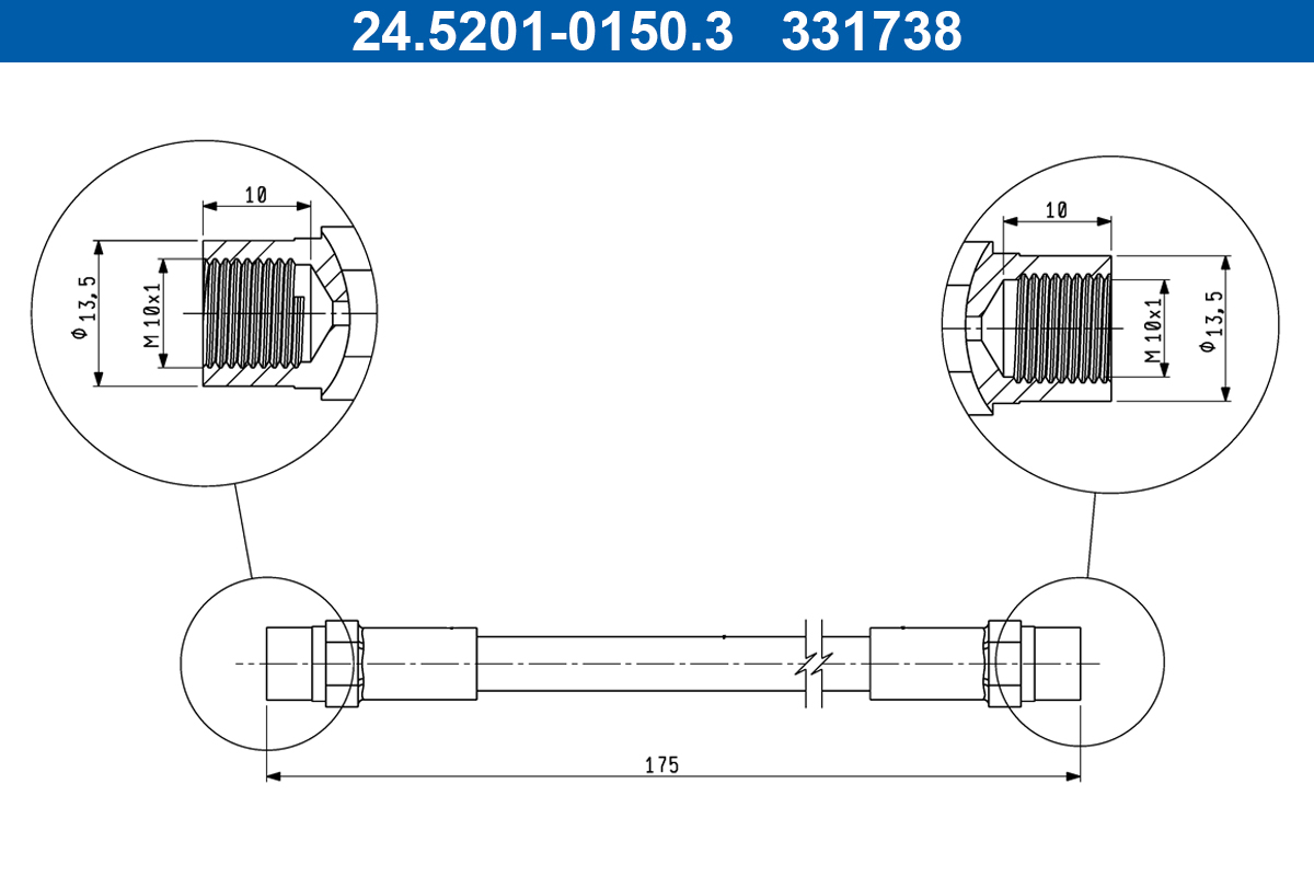 ATE 24.5201-0150.3 Bremsschlauch