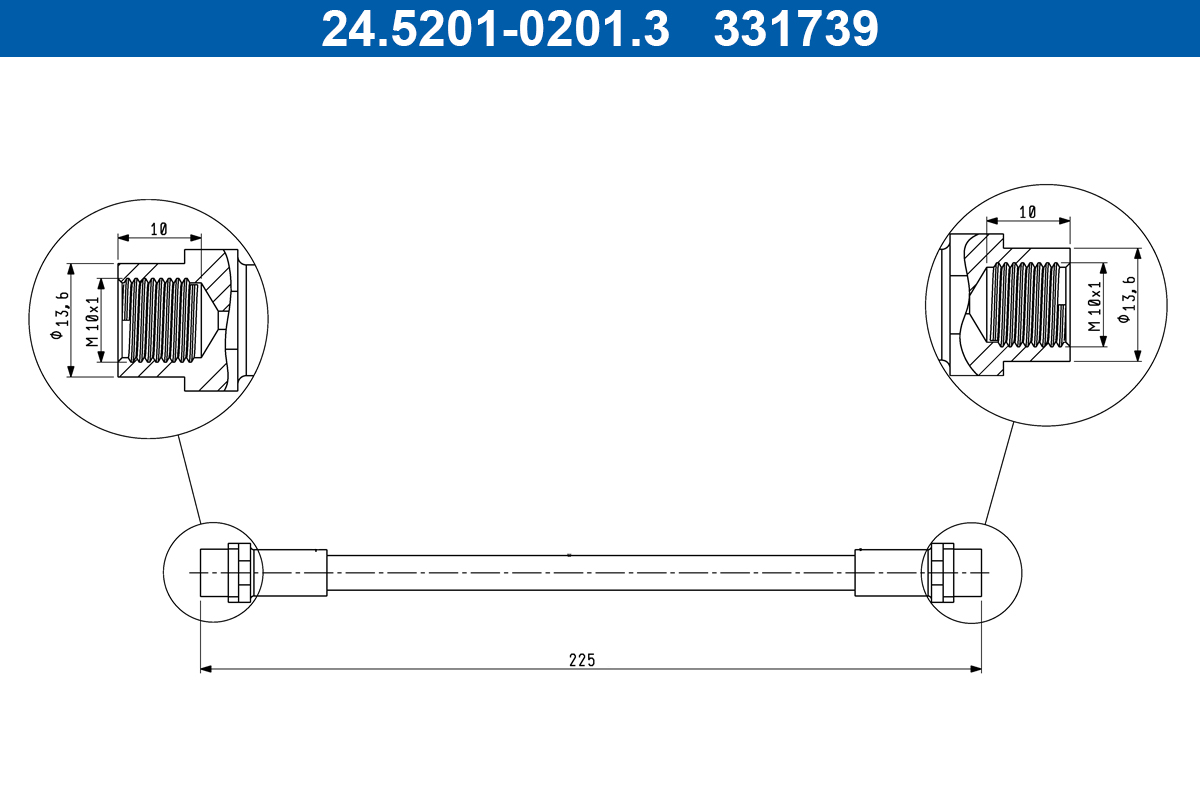 ATE 24.5201-0201.3 Bremsschlauch