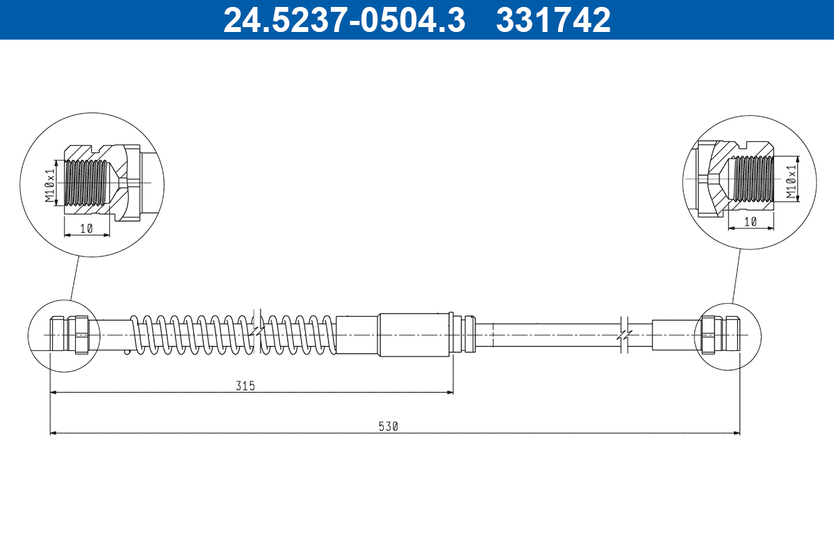 ATE 24.5237-0504.3 Bremsschlauch