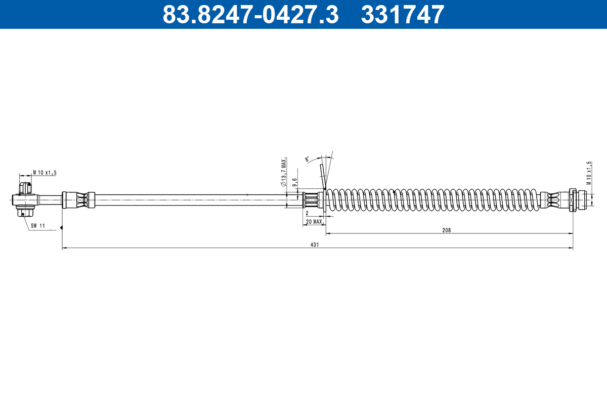 ATE 83.8247-0427.3 Bremsschlauch