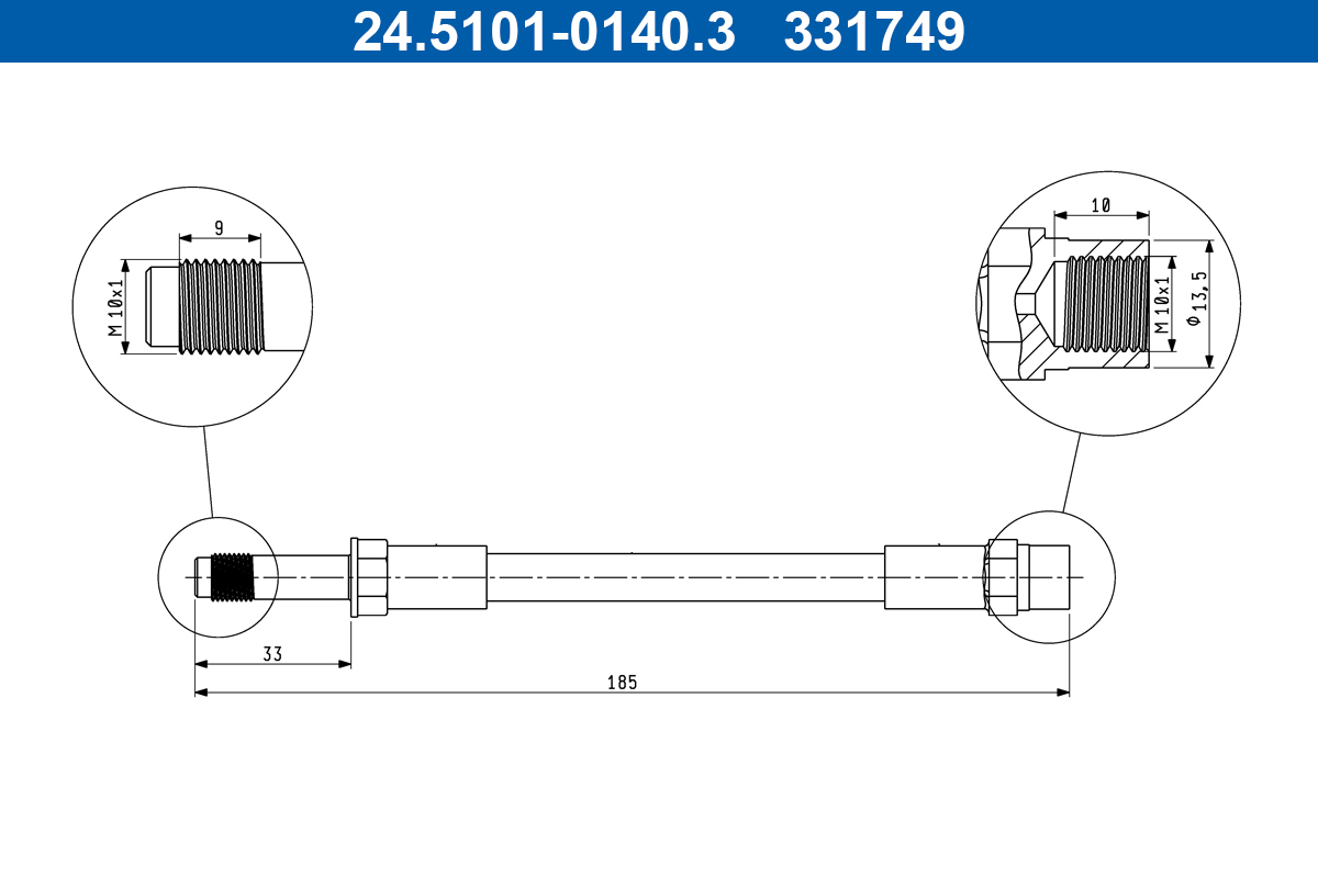 ATE 24.5101-0140.3 Bremsschlauch