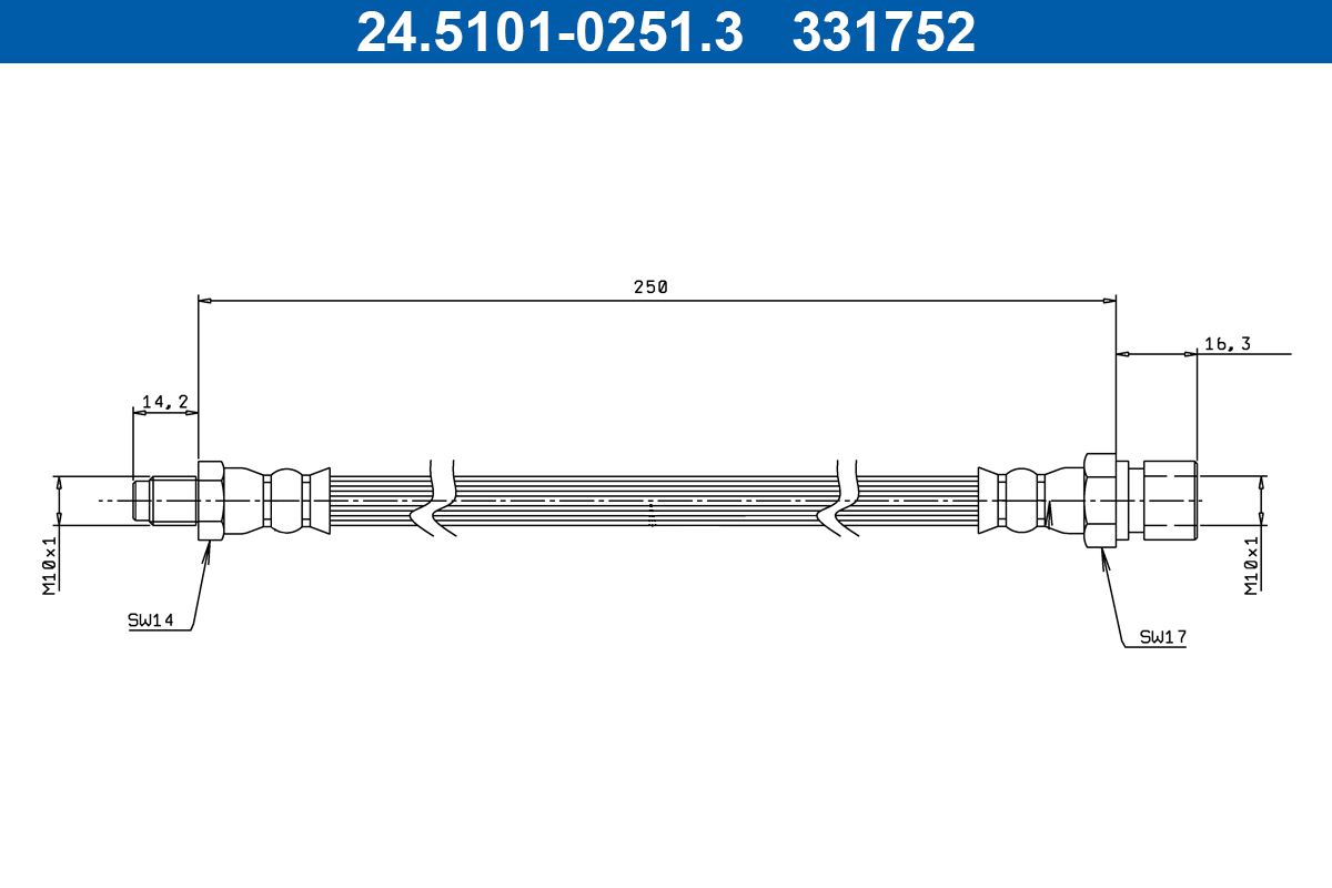 ATE 24.5101-0251.3 Bremsschlauch