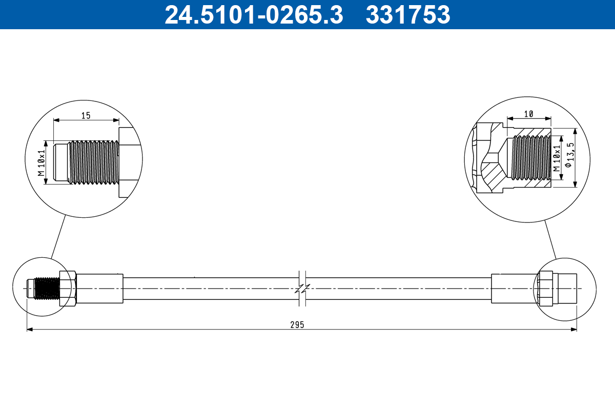 ATE 24.5101-0265.3 Bremsschlauch