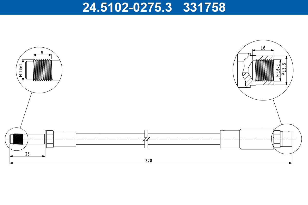 ATE 24.5102-0275.3 Bremsschlauch