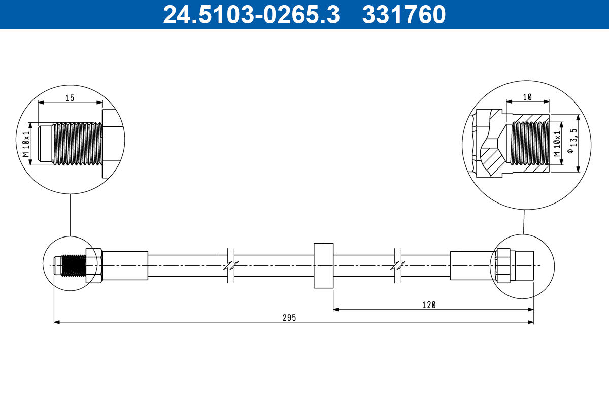 ATE 24.5103-0265.3 Bremsschlauch