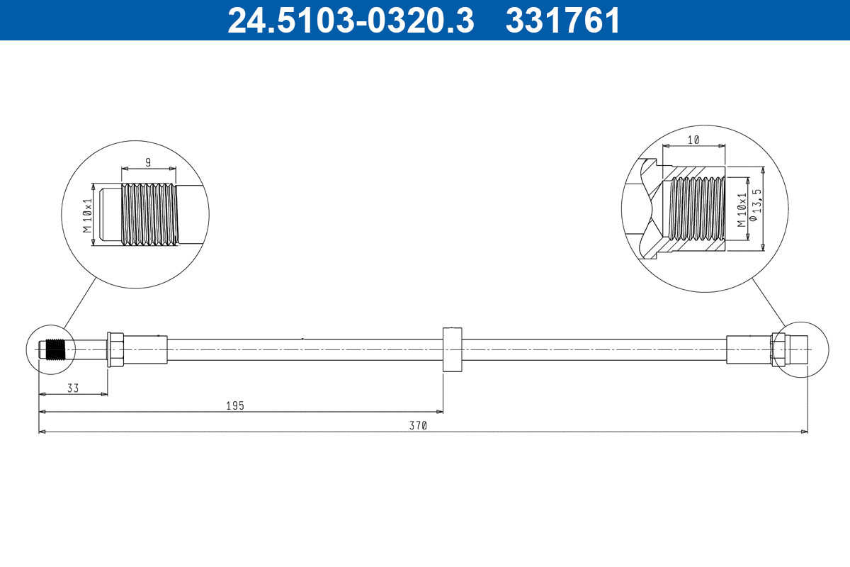 ATE 24.5103-0320.3 Bremsschlauch
