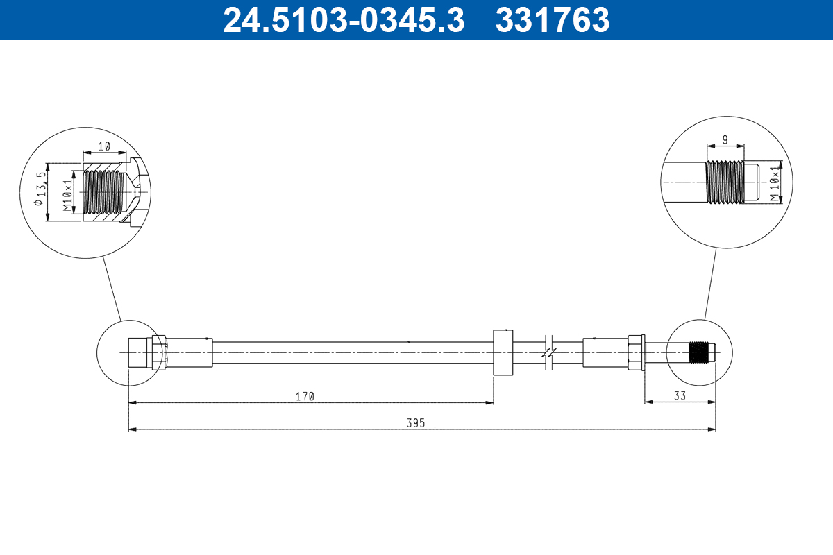ATE 24.5103-0345.3 Bremsschlauch