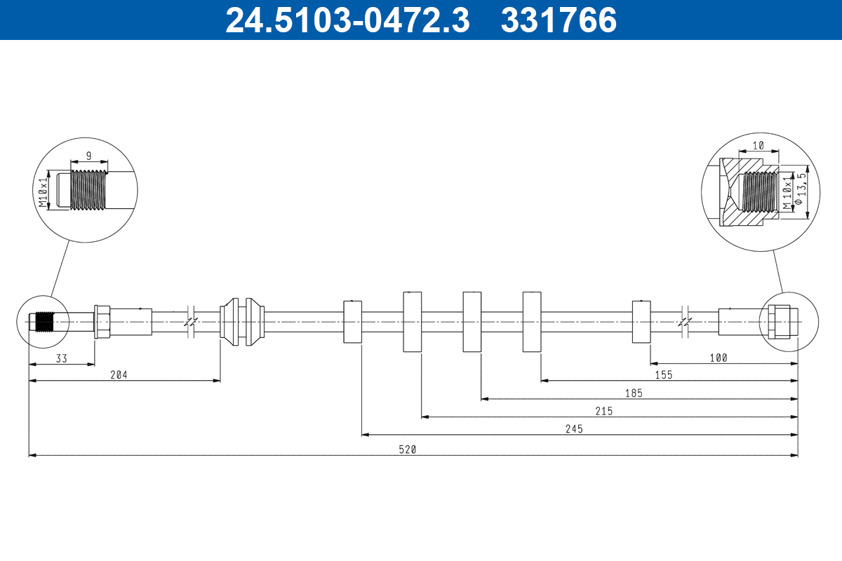 ATE 24.5103-0472.3 Bremsschlauch