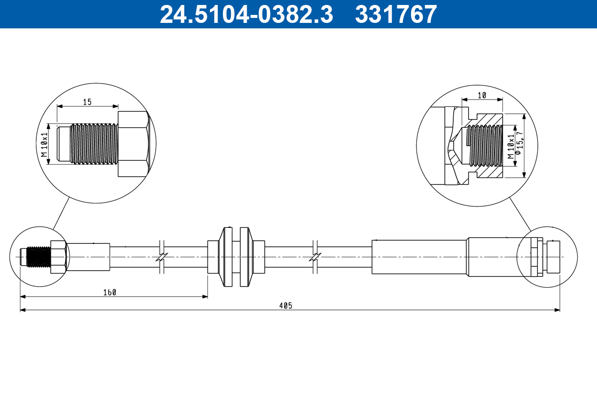 ATE 24.5104-0382.3 Bremsschlauch