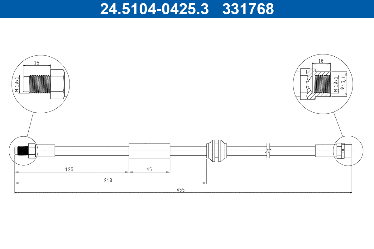 ATE 24.5104-0425.3 Bremsschlauch