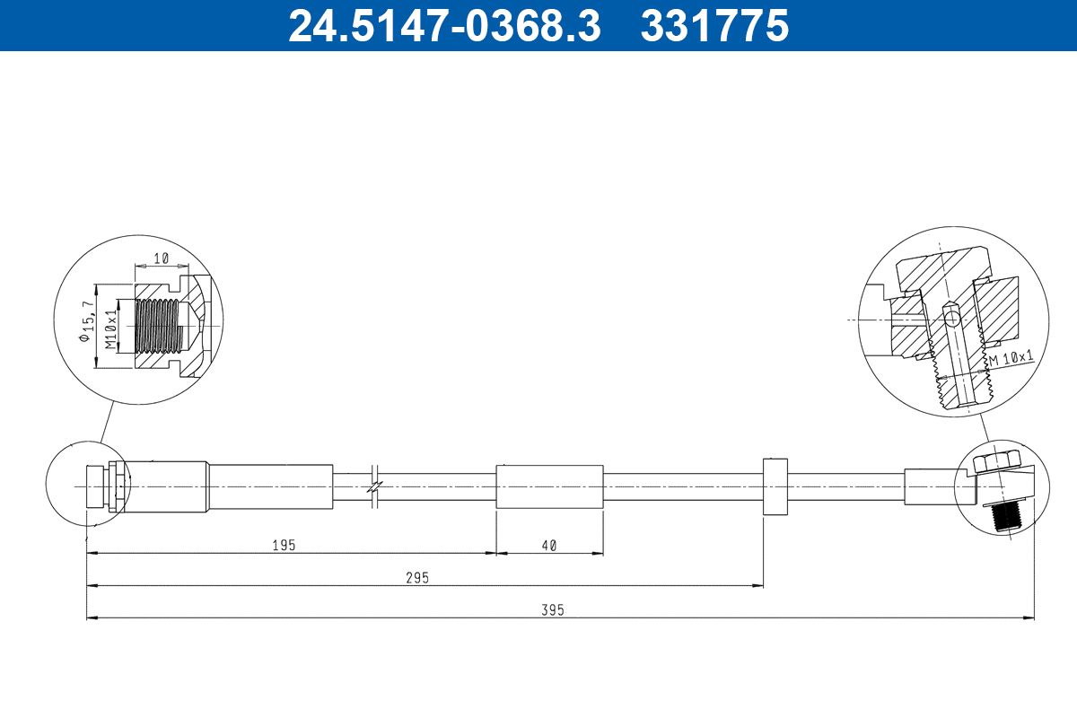 ATE 24.5147-0368.3 Bremsschlauch