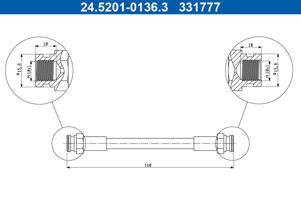 ATE 24.5201-0136.3 Bremsschlauch