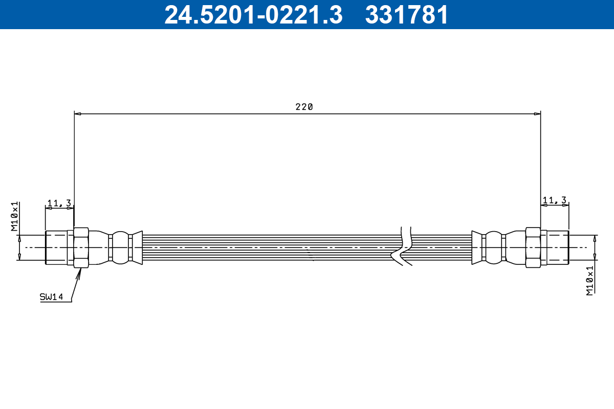 ATE 24.5201-0221.3 Bremsschlauch