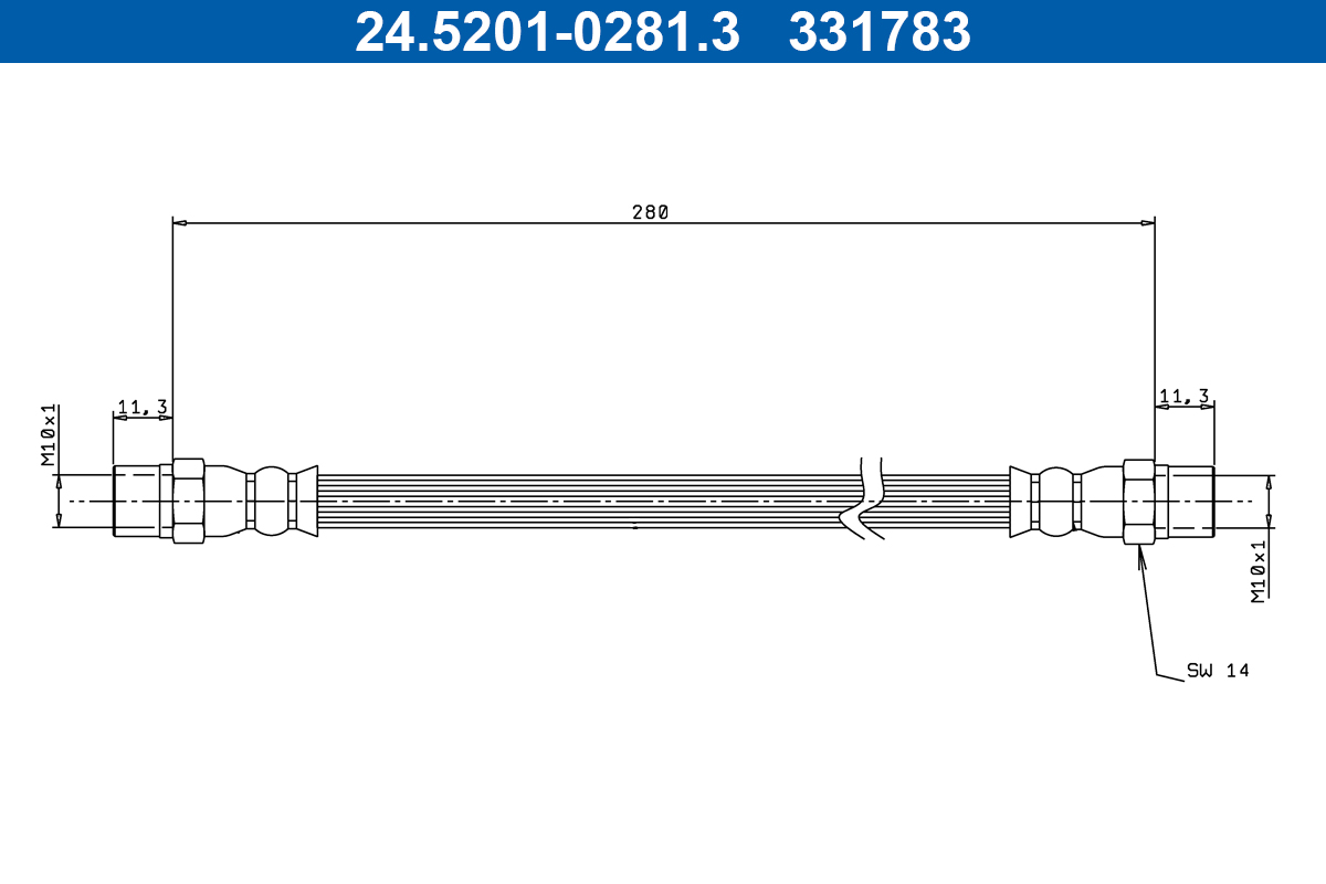 ATE 24.5201-0281.3 Bremsschlauch