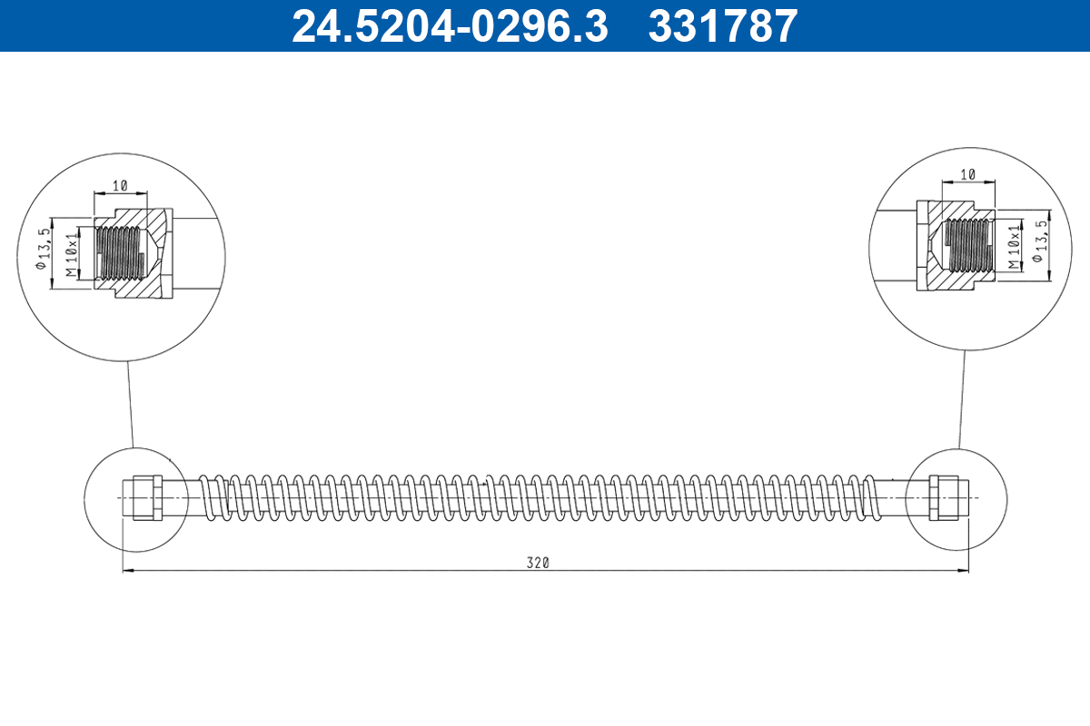 ATE 24.5204-0296.3 Bremsschlauch