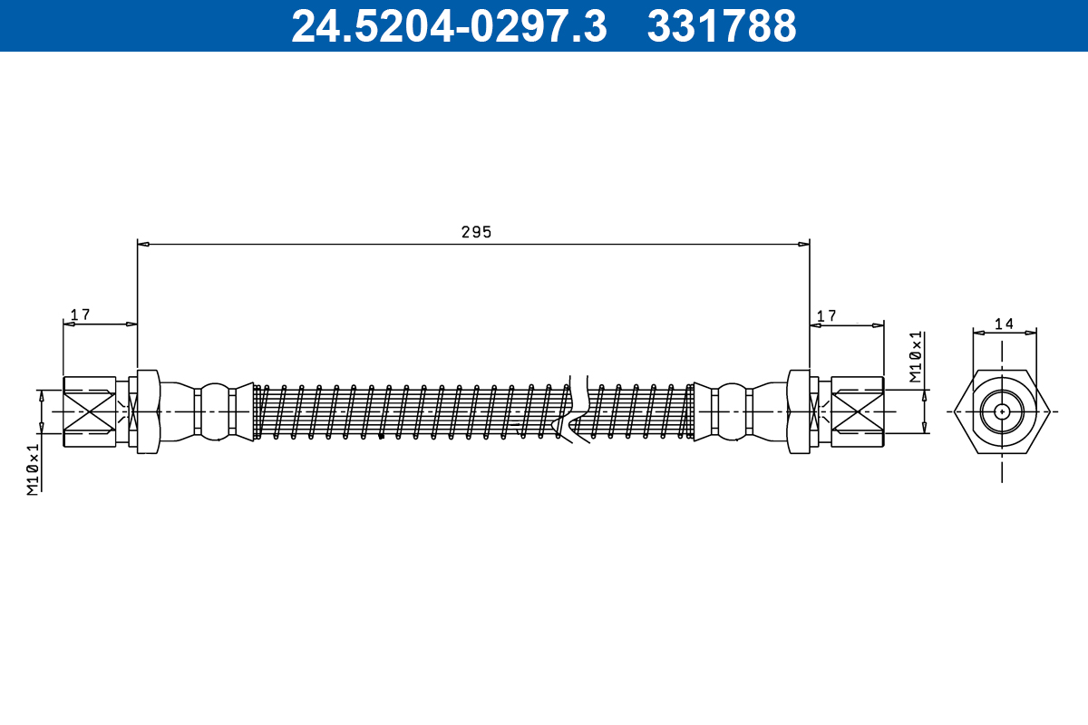 ATE 24.5204-0297.3 Bremsschlauch