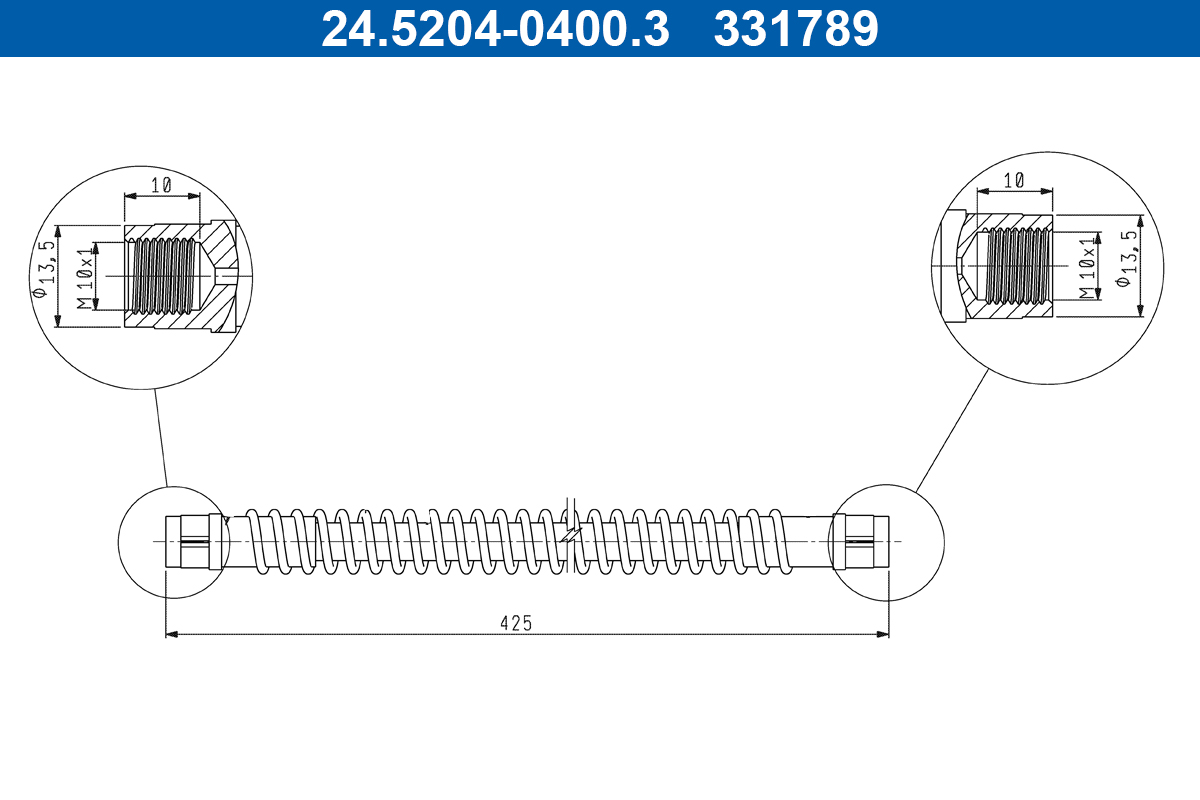 ATE 24.5204-0400.3 Bremsschlauch