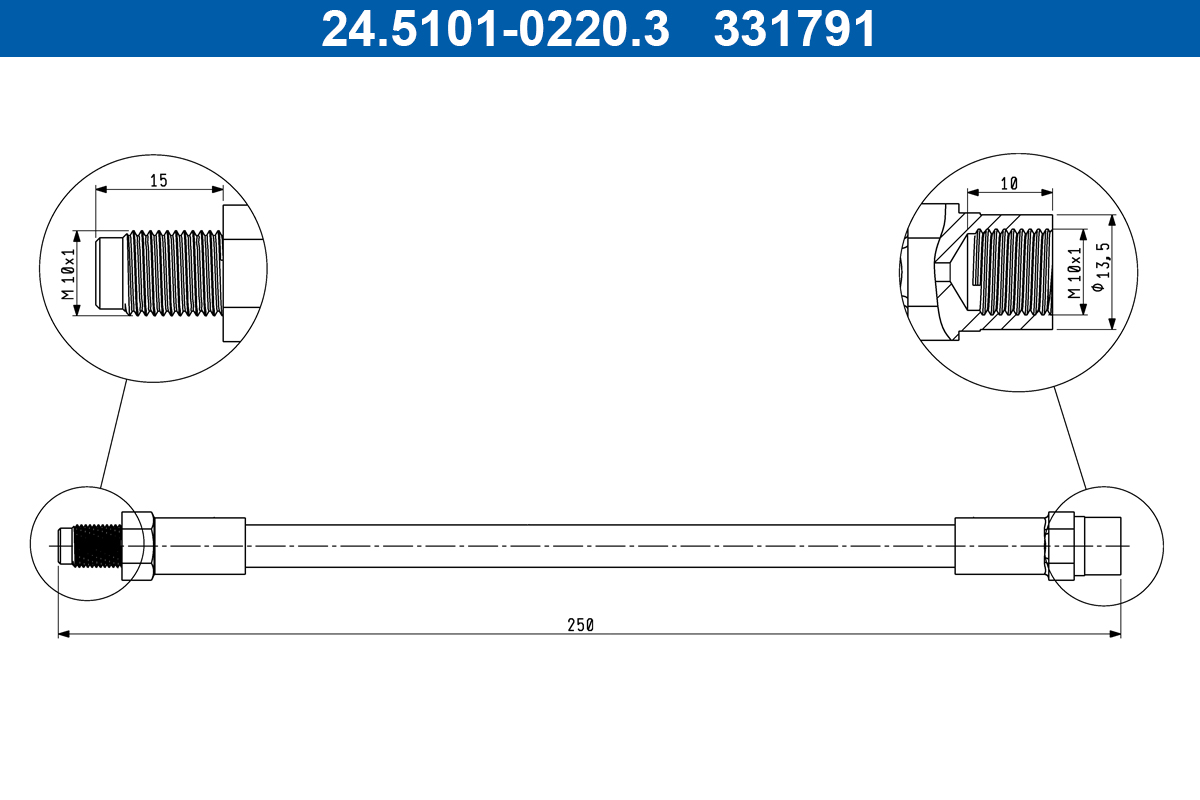 ATE 24.5101-0220.3 Bremsschlauch