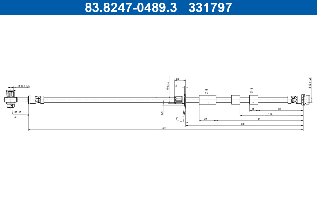 ATE 83.8247-0489.3 Bremsschlauch