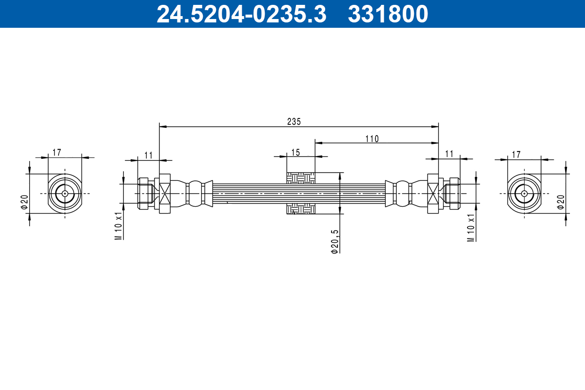 ATE 24.5204-0235.3 Bremsschlauch