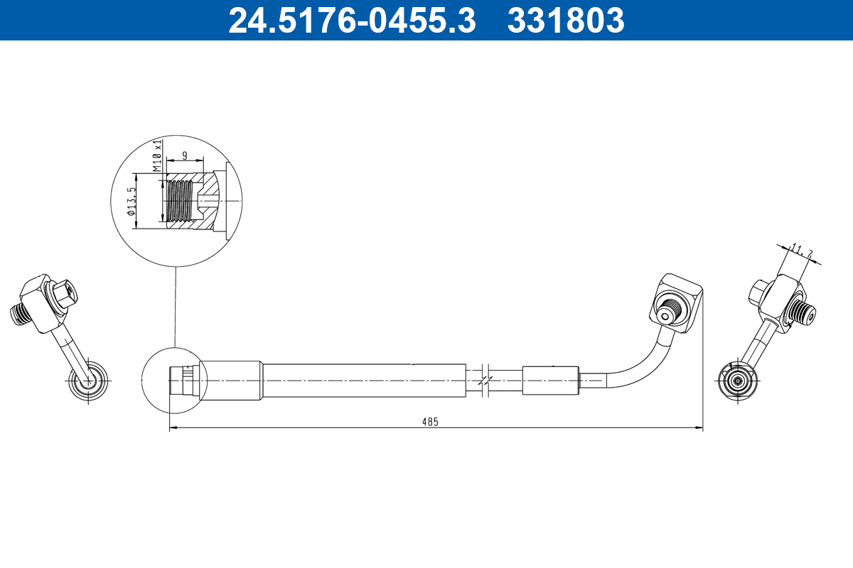 ATE 24.5176-0455.3 Bremsschlauch