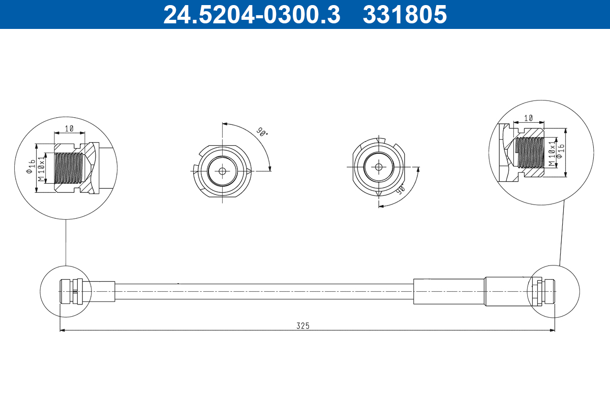 ATE 24.5204-0300.3 Bremsschlauch