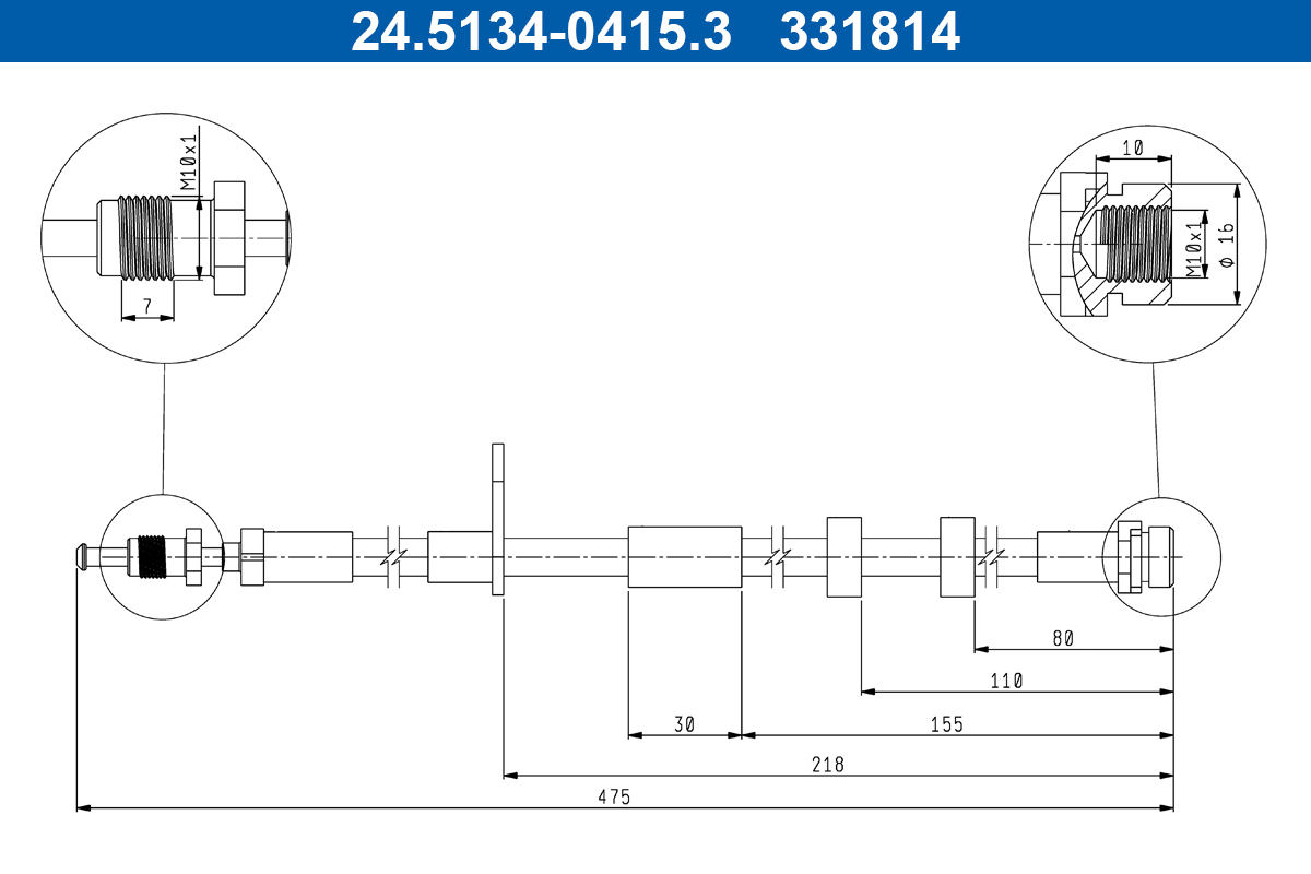 ATE 24.5134-0415.3 Bremsschlauch