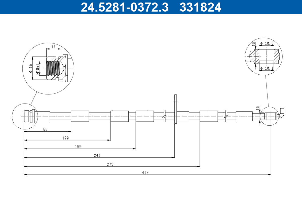 ATE 24.5281-0372.3 Bremsschlauch