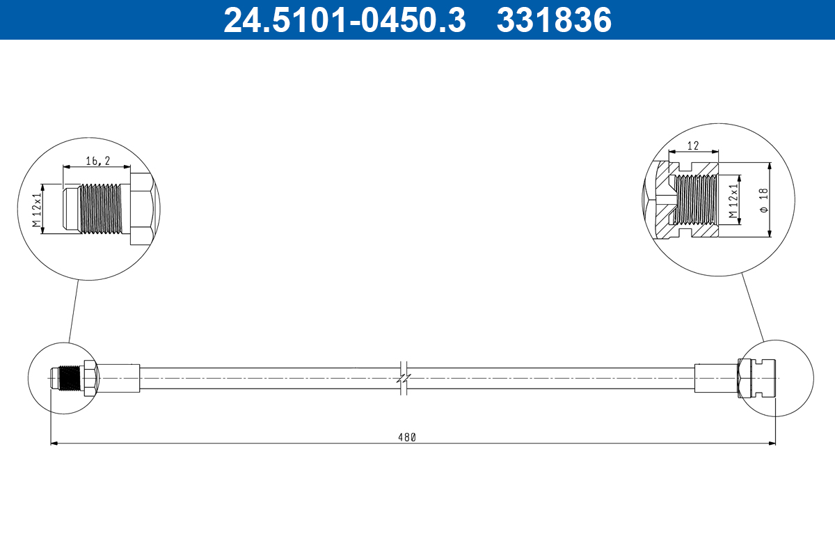 ATE 24.5101-0450.3 Bremsschlauch