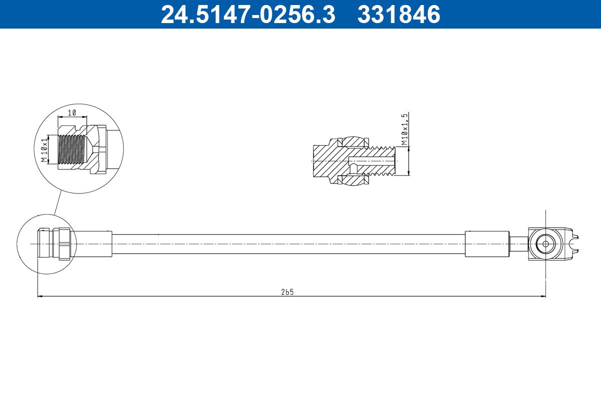 ATE 24.5147-0256.3 Brake Hose