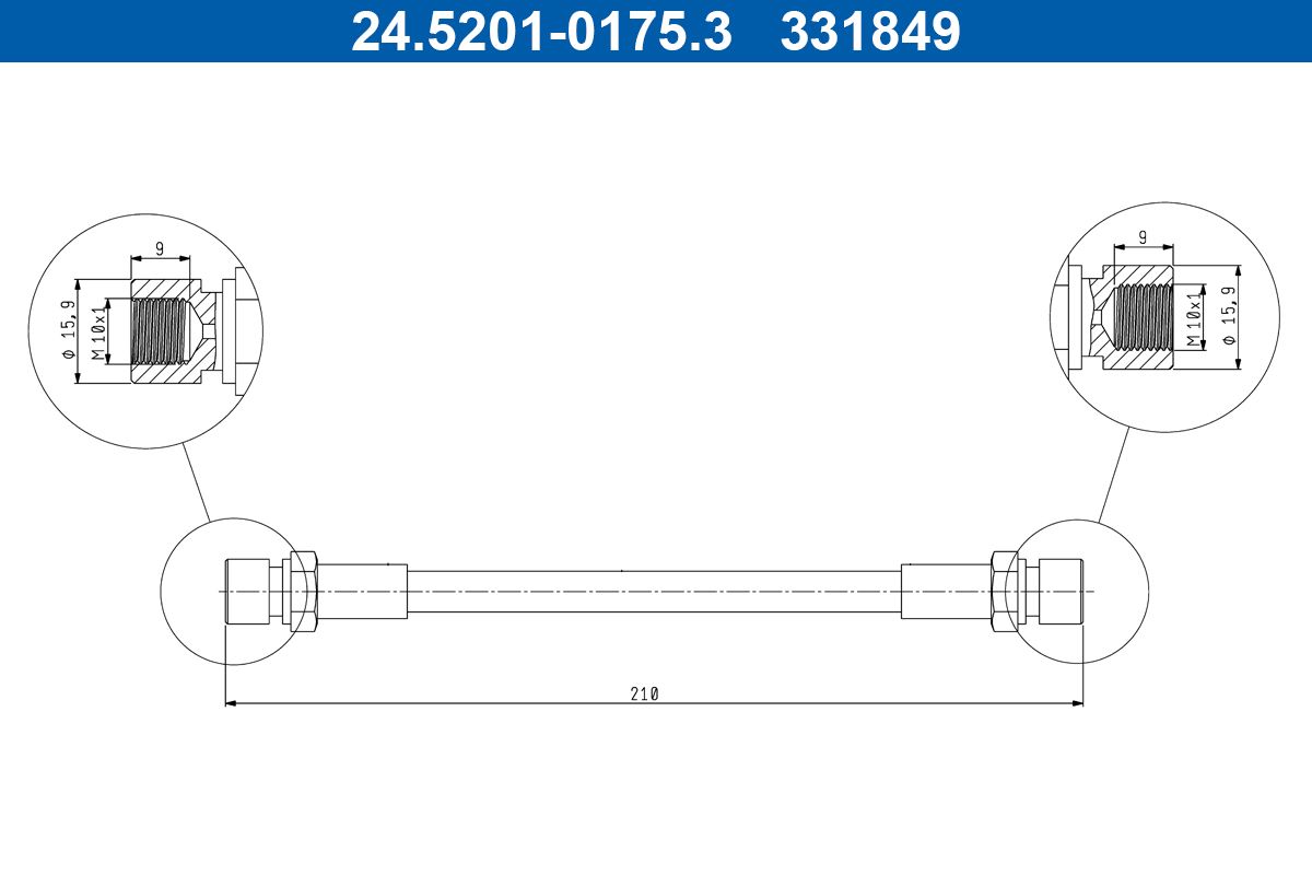 ATE 24.5201-0175.3 Brake Hose