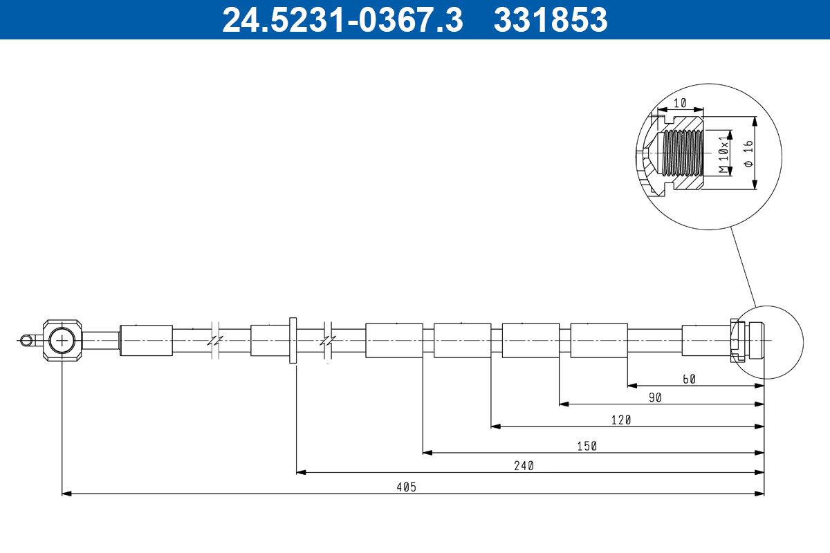 ATE 24.5231-0367.3 Brake Hose