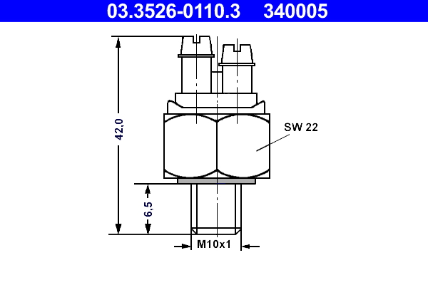 ATE 03.3526-0110.3 Bremslichtschalter