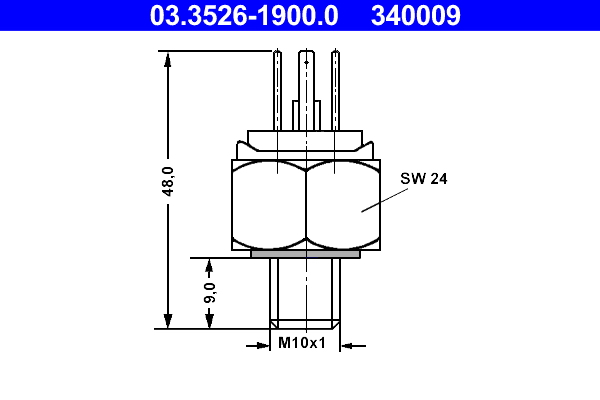 ATE 03.3526-1900.0 Bremslichtschalter
