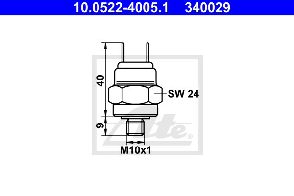 ATE 10.0522-4005.1 Interruttore a pressione, Idraulica freno-Interruttore a pressione, Idraulica freno-Ricambi Euro