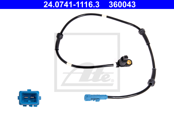 ATE 24.0741-1116.3 Sensore, N° giri ruota-Sensore, N° giri ruota-Ricambi Euro