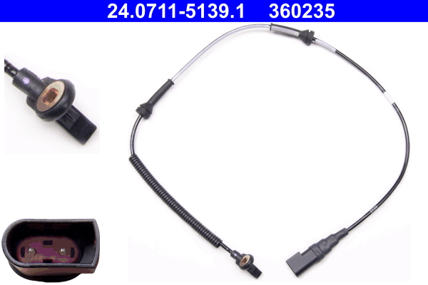 ATE 24.0711-5139.1 Sensor, Raddrehzahl