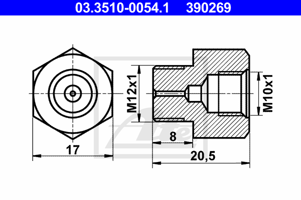 ATE 03.3510-0054.1 Adapter,...